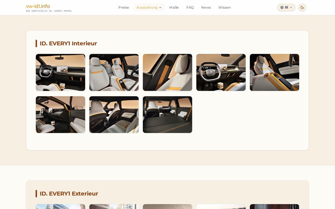 Webdesign-Referenz vw-id1.info – Eigene Projekte