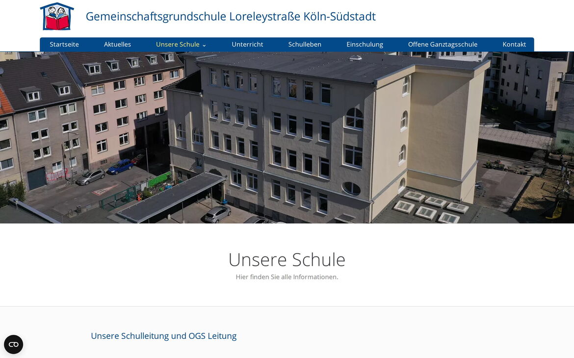 Webdesign-Referenz ggs-loreleystr.de – Unsere Schule