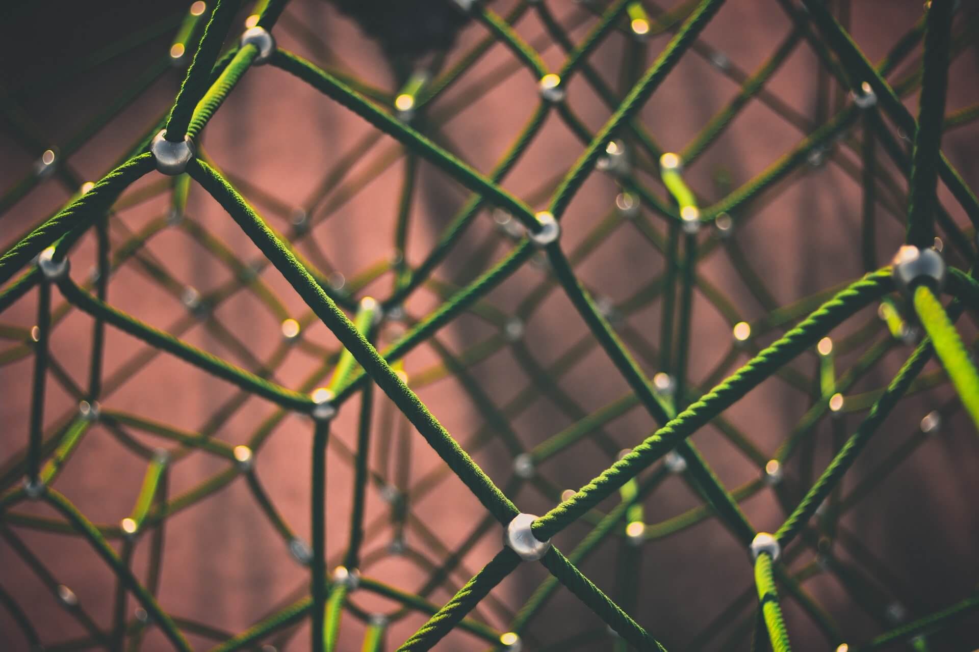 Vernetzte Lichtpunkte – Symbolbild für Web, Vernetzung und Internet